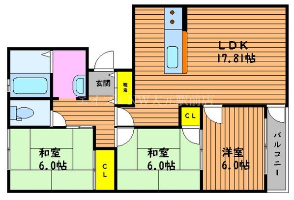 津島南サンコーポの物件間取画像